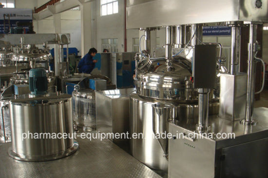 Tfzrj Conjunto de equipos de máquina mezcladora emulsionante al vacío de crema