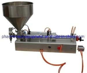 Máquina de llenado de ungüento neumática horizontal de funcionamiento manual