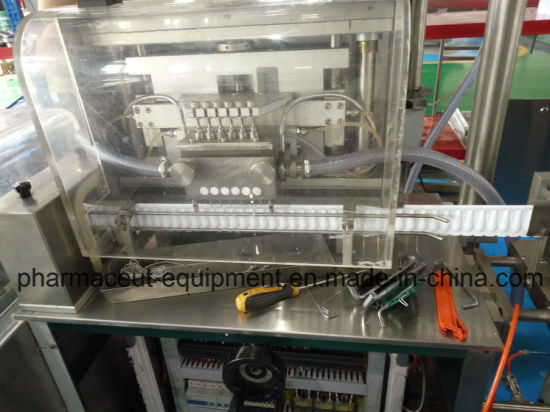Máquina de llenado y sellado de formación de supositorios farmacéuticos de control PLC de velocidad media (Zs-I)