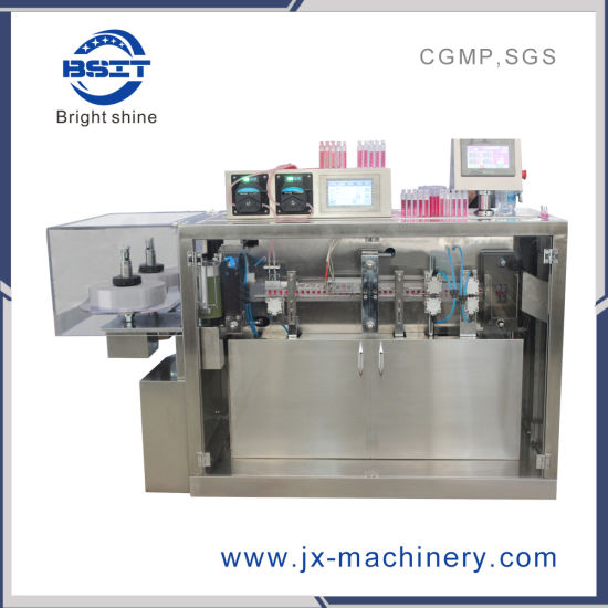Máquina automática de llenado y formación de ampollas de plástico para consumo oral